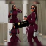 Burgundy Zip-Up Lounge Set